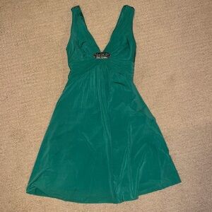 Teal sea form mini 2000 dress